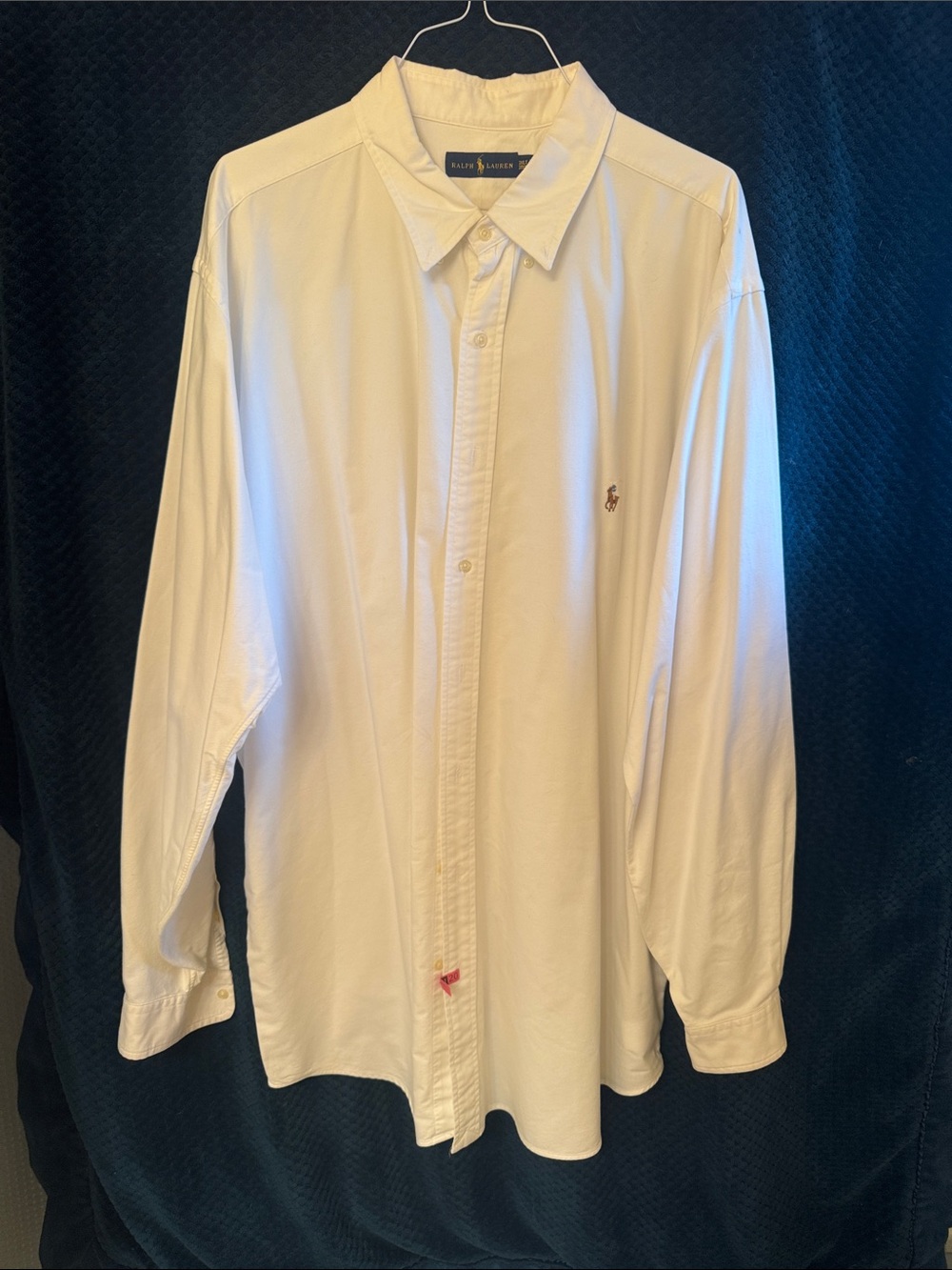 Ralph Lauren Men’s White Long-Sleeve Button-Down Shirt…3XLT…Like New